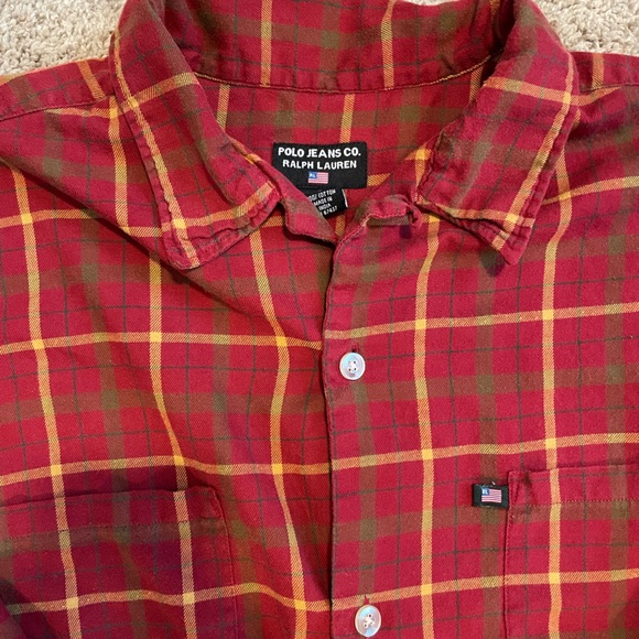 **POLO RALPH LAUREN** Vintage Polo Jeans Co. button down SIZE LARGE - Picture 1 of 4